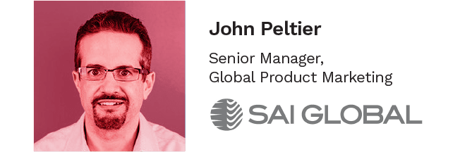 John Peltier, SAI Global全球产品营销高级经理